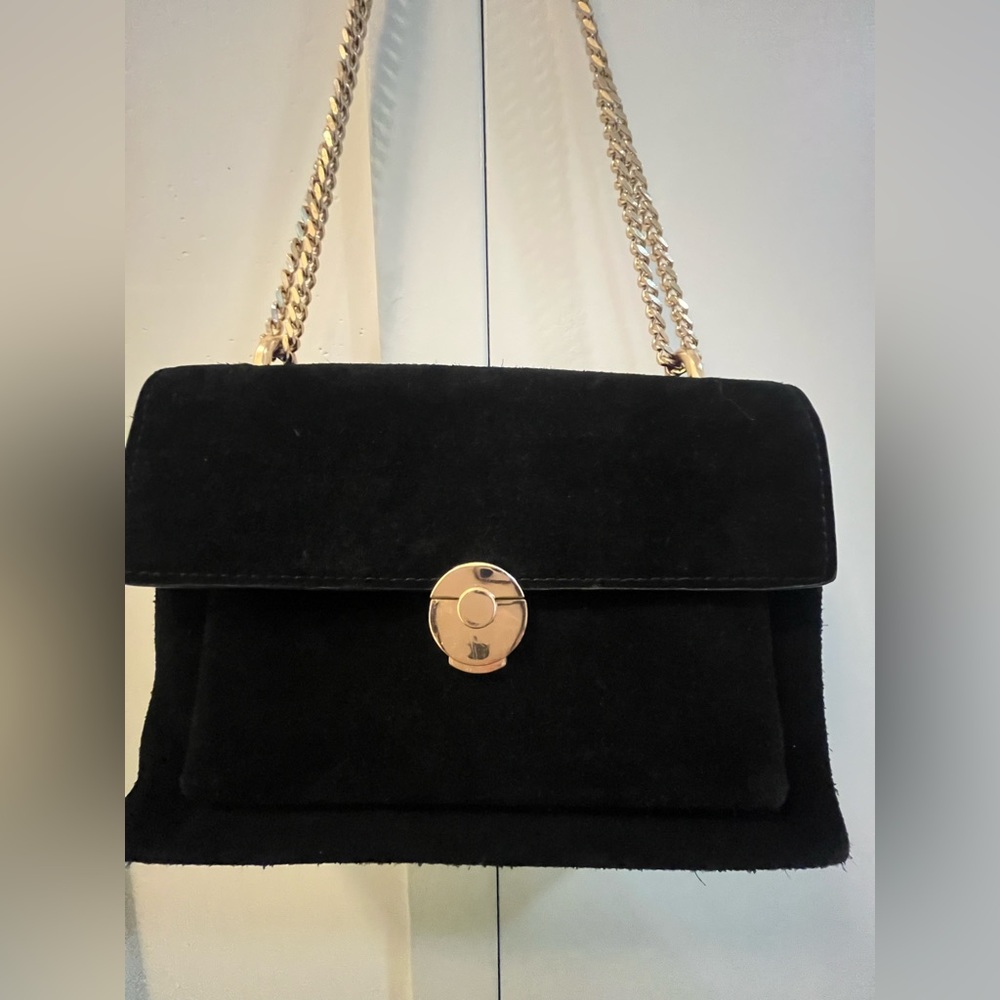 MNG By MANGO Black Leather Crossbody